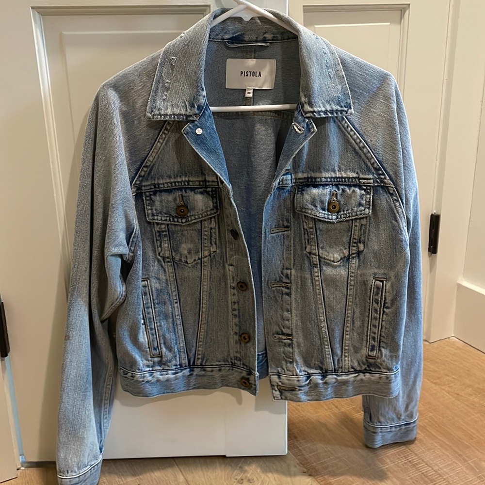 Pistola slightly cropped jean jacket